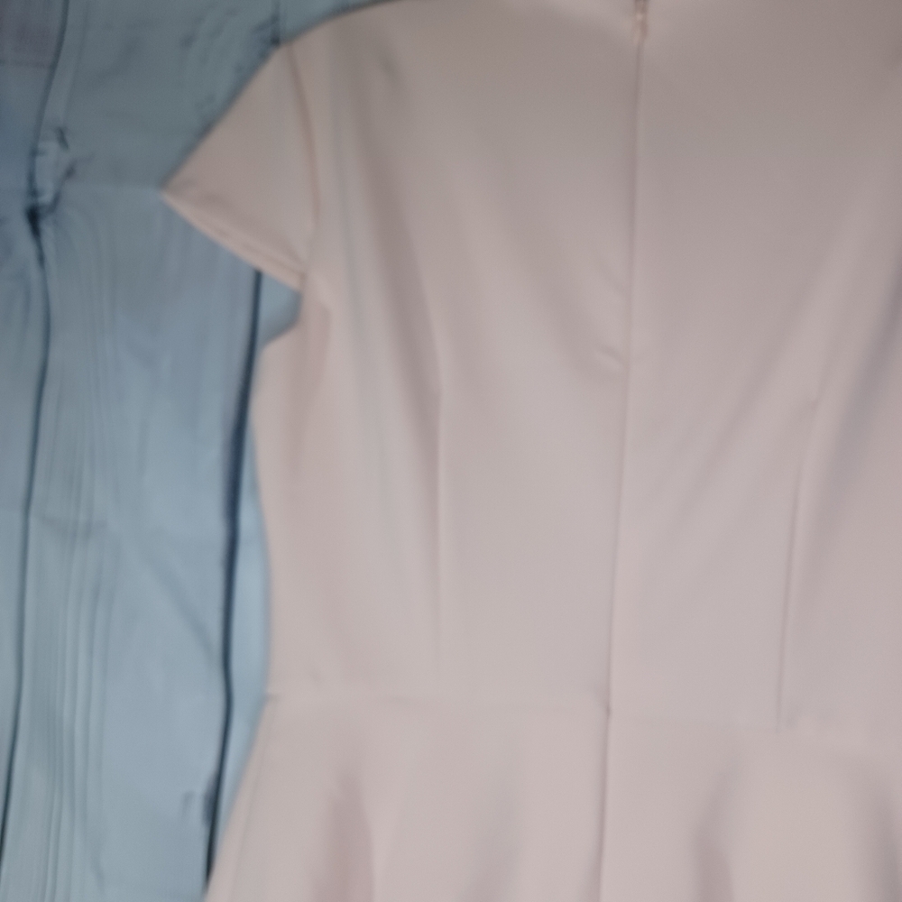 Vince Camuto Elegant Pink Scalloped short sleeve Dress - Picture 10 of 12